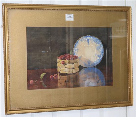 Lilian Sparkes, watercolour, still life, 11.5 x 17in.